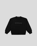 Black frotte crewneck