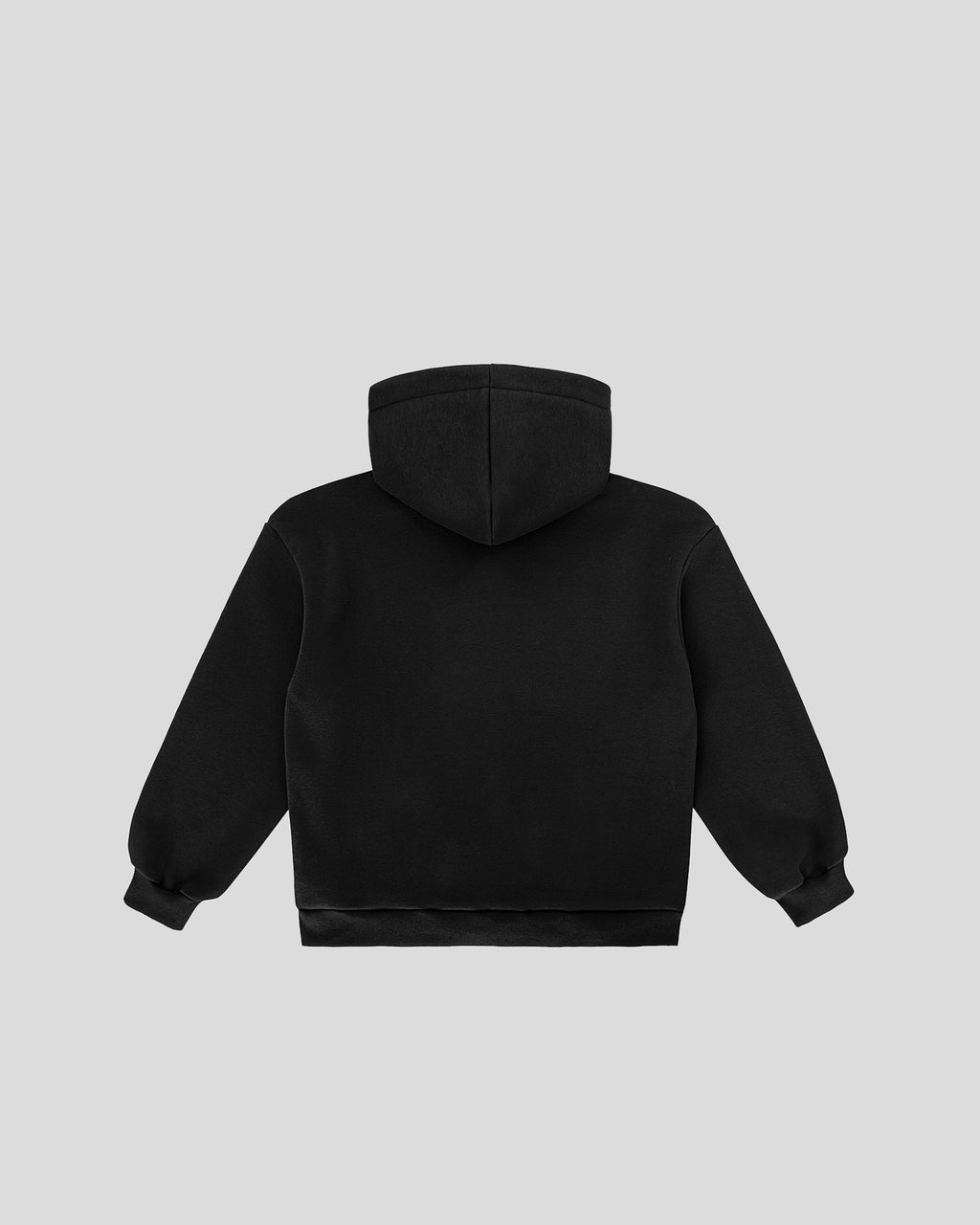 Black frotte hoodie