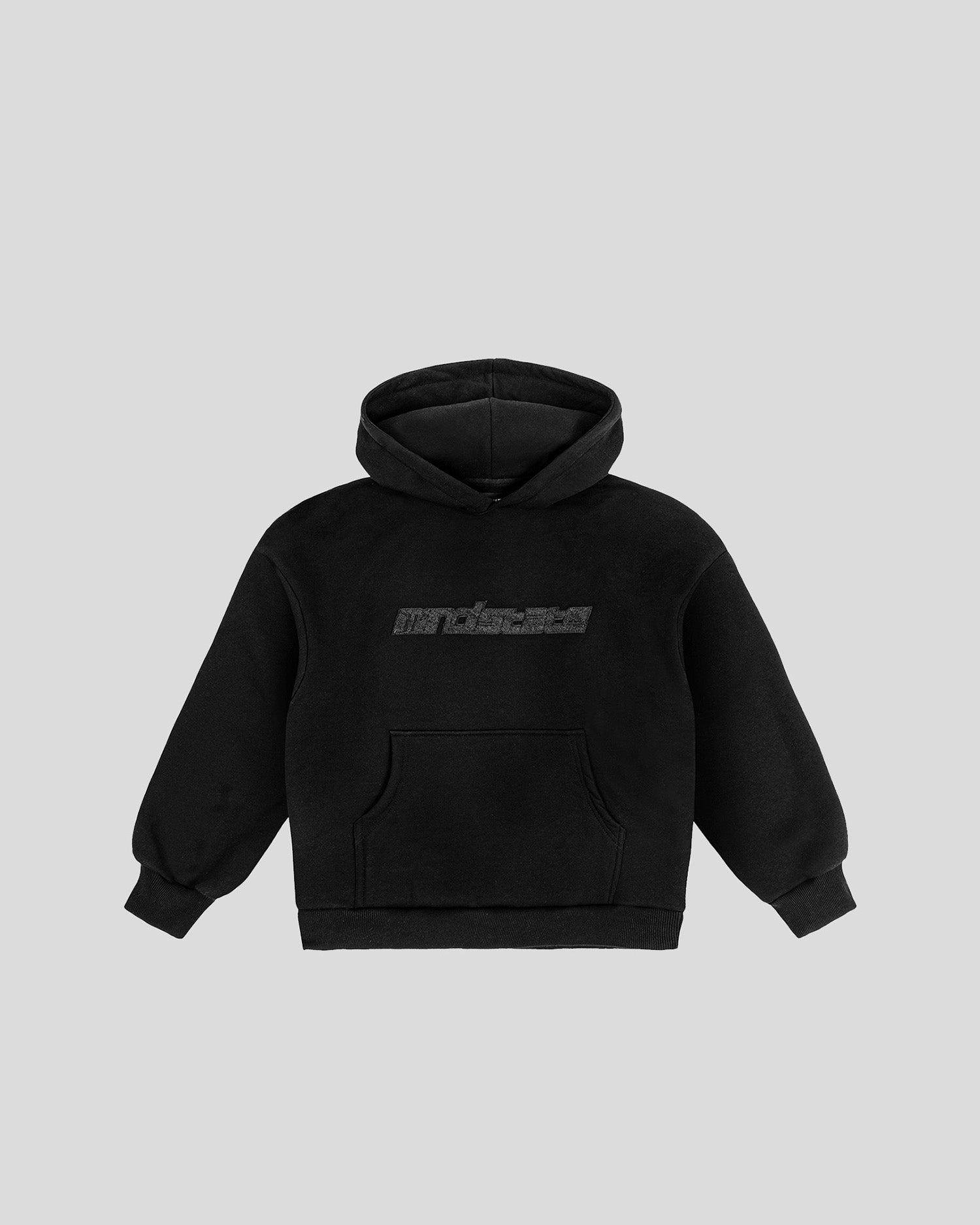 Black frotte hoodie