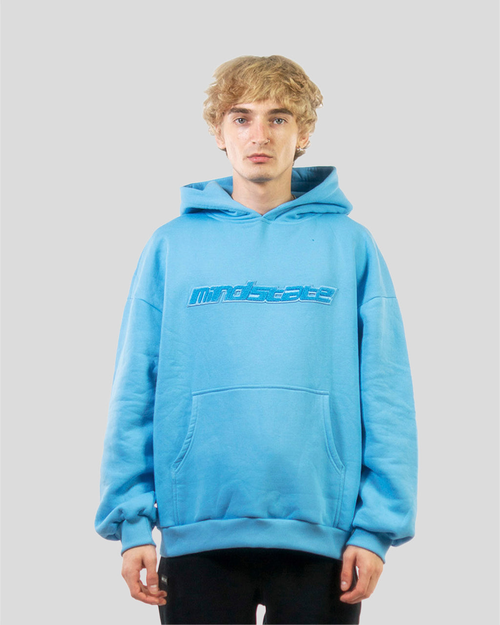 Blue frotte hoodie
