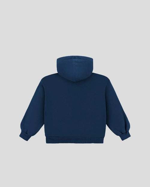 Navy blue frotte hoodie - MINDSTATE