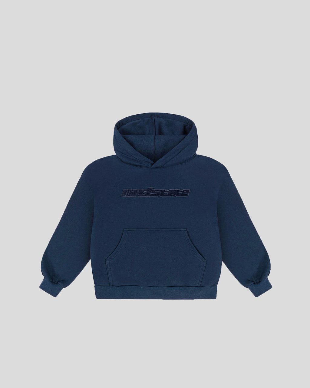 Navy blue frotte hoodie